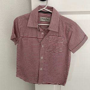Button up t shirt with front pocket